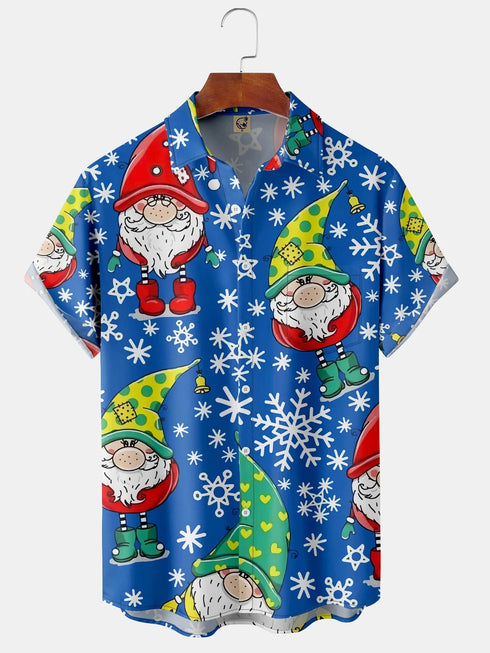 Men's Christmas Funny Graphic Short Sleeve Hawaiian Shirt